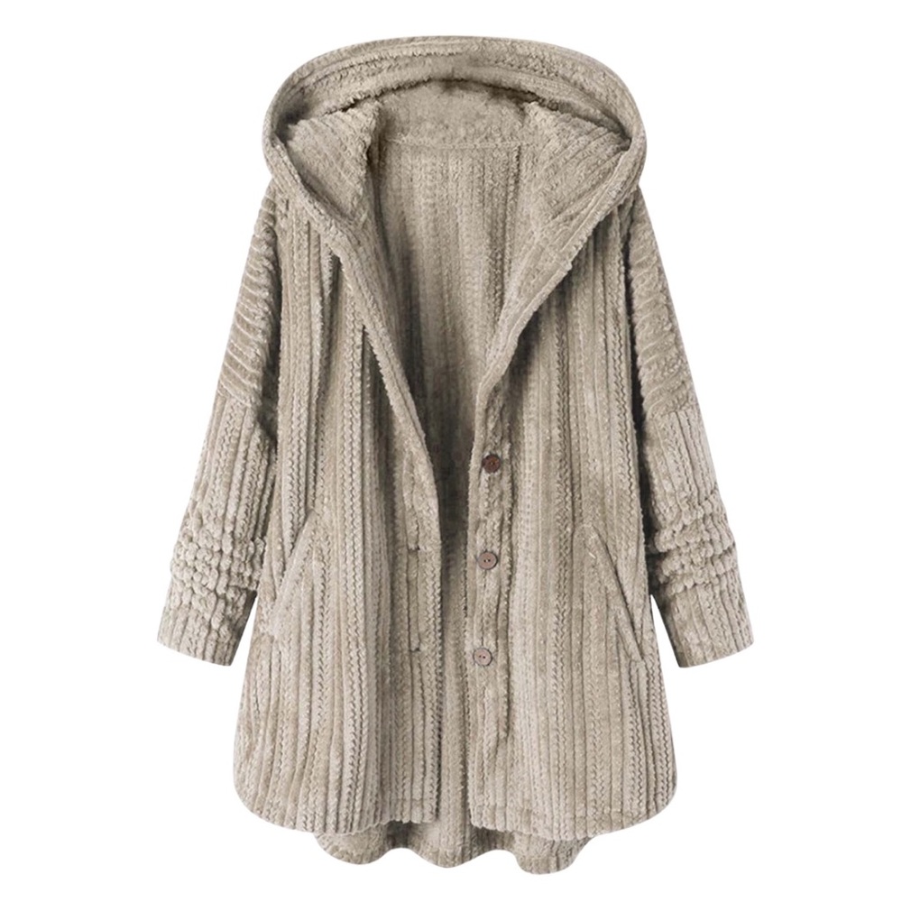 Women’s Plus Size - Faux-Fur Hooded Jacket - Beige - XXL (16-18) - NWOT